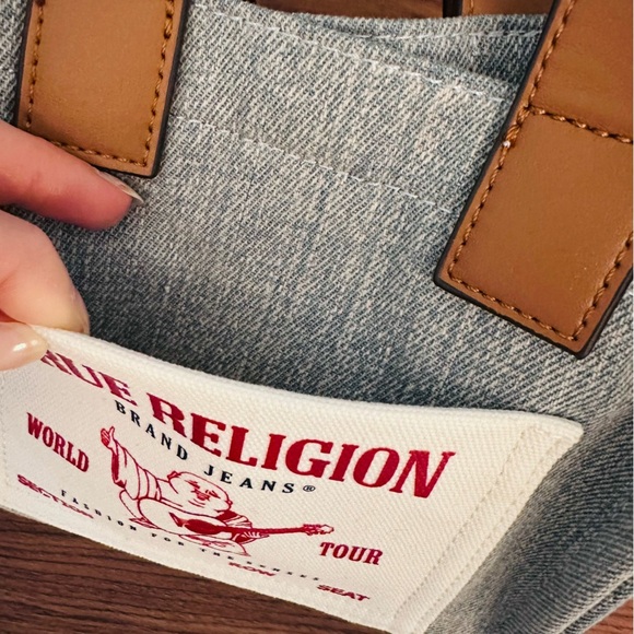 True Religion Mini Canvas Denim Tote Bag - Picture 13 of 13